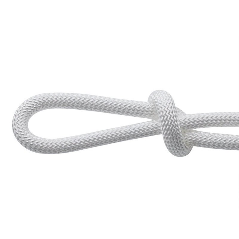 Geflochtenes PP-Seil mit geringer Dehnung, 8 mm, chemikalienbeständig, in einfarbigem Weiß