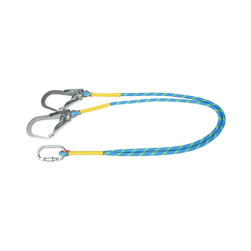 L13 Seilrückhalteband, doppeltes Lanyard, 2 Haken und ein Karabiner