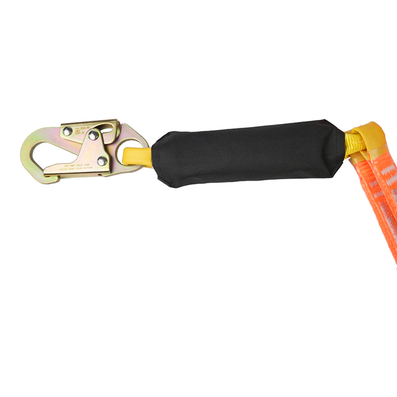 L19 Absturzsicherungs-Doppelsicherungsleine mit dickem Gurtband und ANSI-Haken