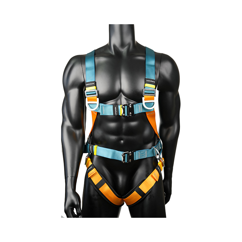 KA02 6 D-Ringe, 2 Schnellverschlussschnallen, großes Taillenpolster, Ganzkörper-Sicherheitsgurt für das Dach